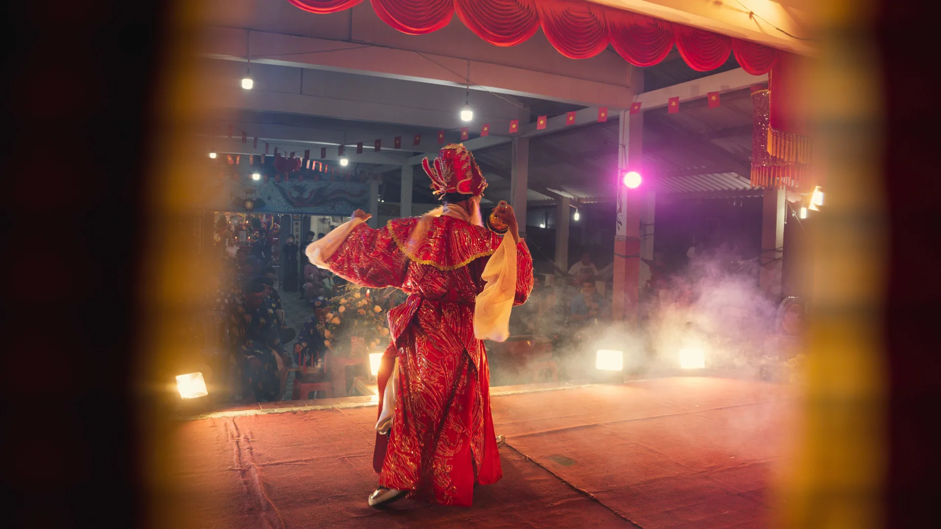 Flamenco performers on a tablao stage in Madrid